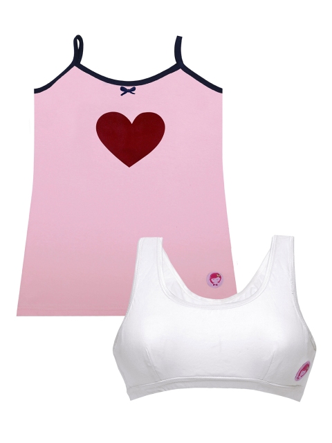DChica Pack Of 2 Solid Non-Wired Non Padded Beginners Bra & Camisole DCCMAP6730/xxxs, Pink
DChica Pack Of 2 Solid Non-Wired Non Padded Beginners Bra & Camisole DCCMAP6730/xxxs, Pink