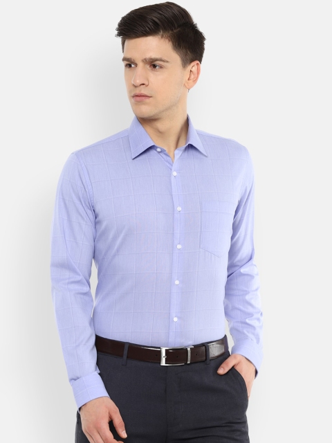 Van Heusen Men Blue Slim Fit Striped Formal Shirt