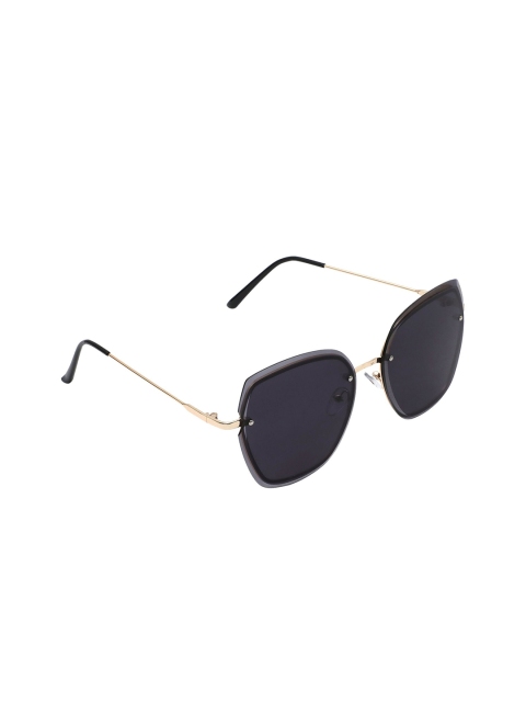 Floyd Women Black Lens Oversized Sunglasses with UV Protected Lens RL4 GOLD BLK