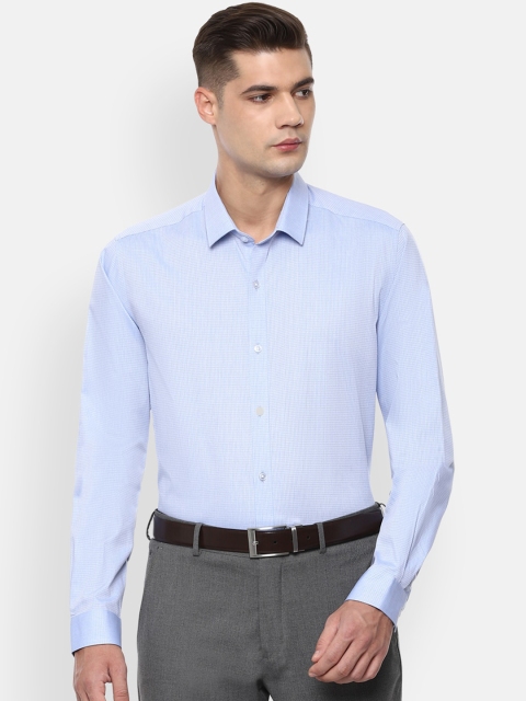 Louis Philippe Men Blue Slim Fit Striped Casual Shirt
