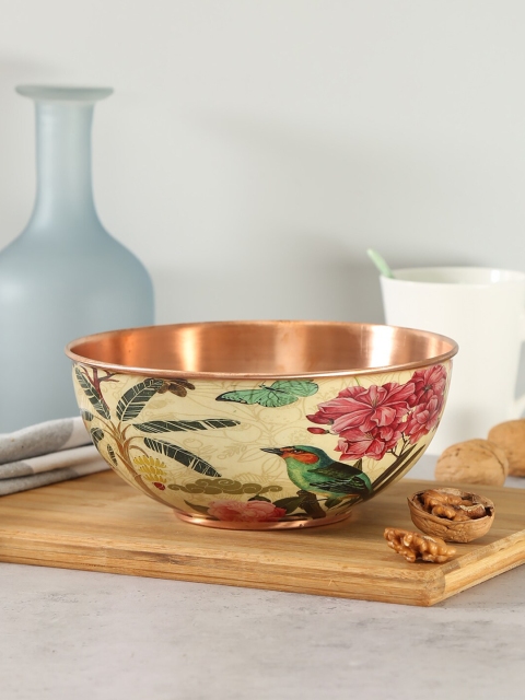 India Circus by Krsnaa Mehta Beige & Green Copper-Toned Bowls Set