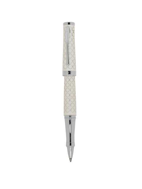 Cross Unisex Off-White & Silver-Toned Ball Pen With Gift Box