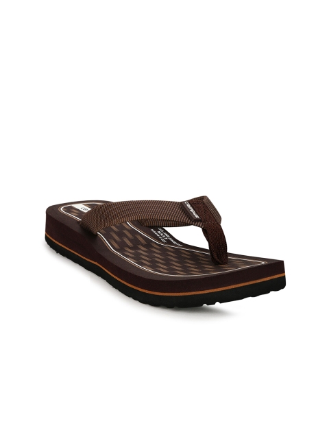 Campus Women Tan Striped Thong Flip-Flops