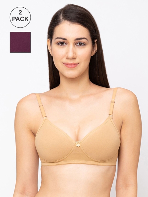 Juliet Pack of 2 Nude-Coloured & Purple Solid Lightly Padded T-shirt Bra 1112 SKINWINE-32B
Juliet Pack of 2 Nude-Coloured & Purple Solid Lightly Padded T-shirt Bra 1112 SKINWINE-32B