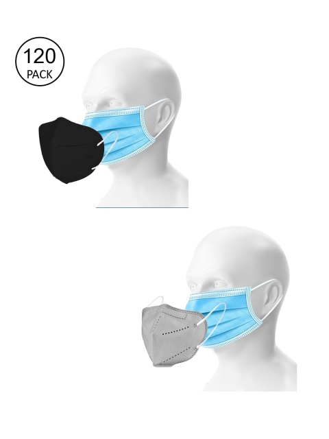 OOMPH Unisex Pack of 100 Disposable 3 Ply & 20 Reusable 5 Ply KN95/N95 Outdoor Masks, Blue
OOMPH Unisex Pack of 100 Disposable 3 Ply & 20 Reusable 5 Ply KN95/N95 Outdoor Masks, Blue