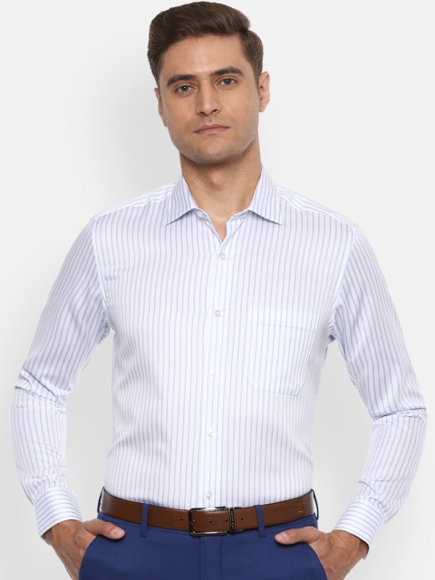 Louis Philippe Permapress Men White & Blue Striped Pure Cotton Classic Fit Formal Shirt
Louis Philippe Permapress Men White & Blue Striped Pure Cotton Classic Fit Formal Shirt