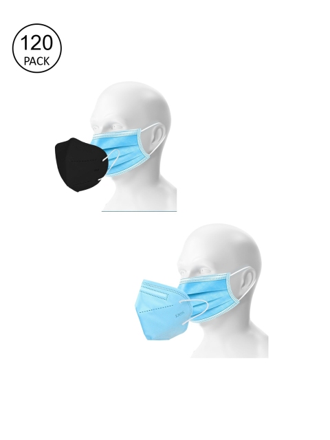 OOMPH Unisex Pack of 100 Disposable 3 Ply & 20 Reusable 5 Ply KN95/N95 Outdoor Masks, Blue
OOMPH Unisex Pack of 100 Disposable 3 Ply & 20 Reusable 5 Ply KN95/N95 Outdoor Masks, Blue