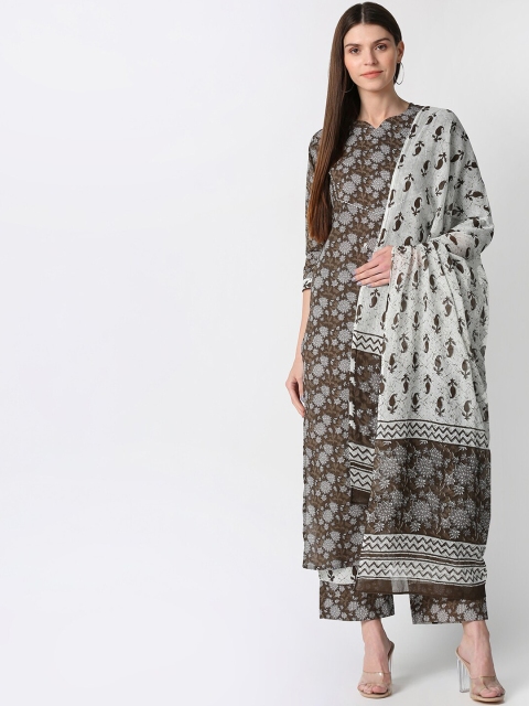 mokshi Women Brown & Grey Ethnic Motifs Printed Regular Straight Pure Cotton Kurta Sets
mokshi Women Brown & Grey Ethnic Motifs Printed Regular Straight Pure Cotton Kurta Sets