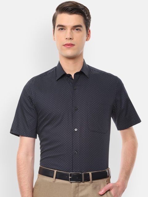 Louis Philippe Men Navy Blue & White Micro Ditsy Print Pure Cotton Slim Fit Formal Shirt
Louis Philippe Men Navy Blue & White Micro Ditsy Print Pure Cotton Slim Fit Formal Shirt