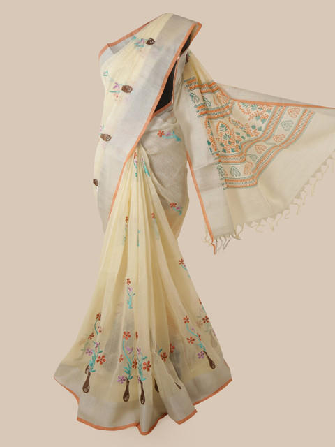 Pothys Cream-Coloured Woven Design Chanderi Saree
Pothys Cream-Coloured Woven Design Chanderi Saree
