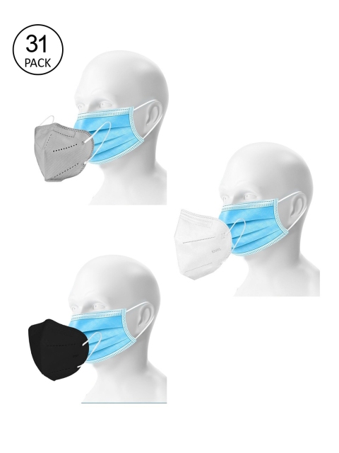 OOMPH Unisex Pack of 25 Disposable 3 Ply & 6 Reusable 5 Ply KN95/N95 Outdoor Masks, Blue
OOMPH Unisex Pack of 25 Disposable 3 Ply & 6 Reusable 5 Ply KN95/N95 Outdoor Masks, Blue