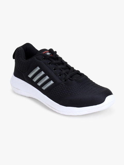 Champs Men Black Mesh Running Shoes