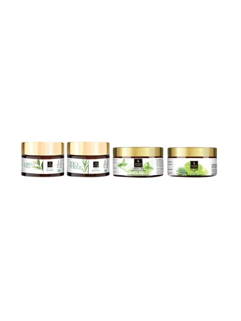 Good Vibes Set of 4 Green Tea & Tea Tree Face Scrub With Mask Cream & Gel 210g, Transparent
Good Vibes Set of 4 Green Tea & Tea Tree Face Scrub With Mask Cream & Gel 210g, Transparent