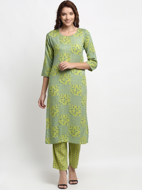 ANAISA Women Green Floral Printed Regular Straight Keyhole Neck Kurti & Trousers Taping
ANAISA Women Green Floral Printed Regular Straight Keyhole Neck Kurti & Trousers Taping