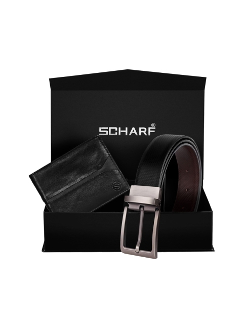 SCHARF Men Black Solid Accessory Gift Set