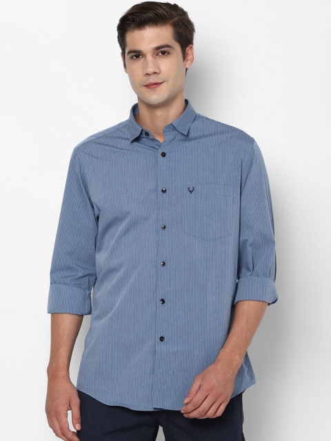 Allen Solly Men Blue Slim Fit Solid Casual Shirt