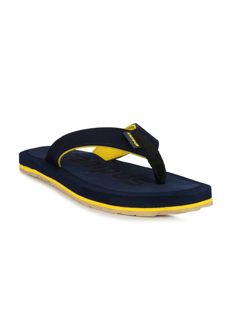 Campus Men Navy Blue Striped Thong Flip-Flops