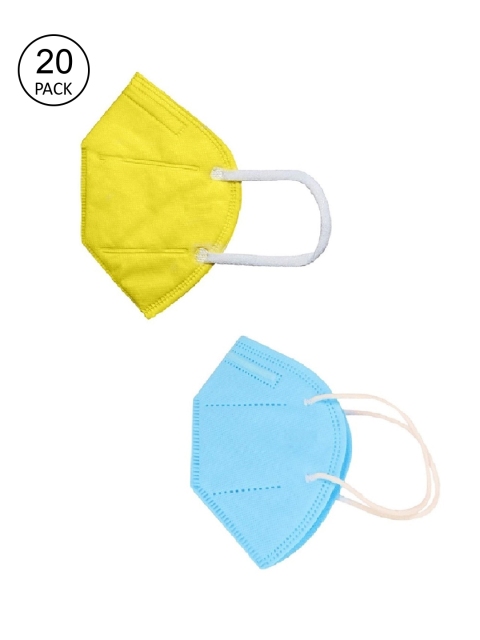 OOMPH Unisex Pack Of 20 Solid 5-Ply 200 GSM Reusable Anti-Pollution KN95 Masks, Yellow
OOMPH Unisex Pack Of 20 Solid 5-Ply 200 GSM Reusable Anti-Pollution KN95 Masks, Yellow