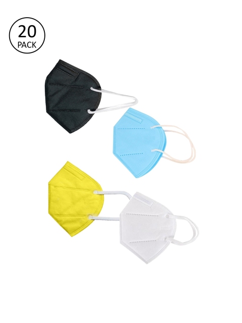 OOMPH Unisex Pack Of 20 Solid 5-Ply Reusable Anti-Pollution 200 GSM KN95 Outdoor Masks, Yellow
OOMPH Unisex Pack Of 20 Solid 5-Ply Reusable Anti-Pollution 200 GSM KN95 Outdoor Masks, Yellow