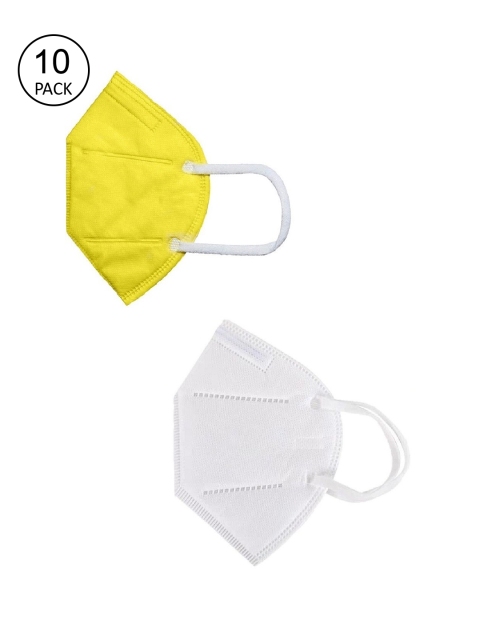 OOMPH Unisex Pack Of 10 Solid 5-Ply Reusable Anti-Pollution 200 GSM KN95 Masks, Yellow
OOMPH Unisex Pack Of 10 Solid 5-Ply Reusable Anti-Pollution 200 GSM KN95 Masks, Yellow
