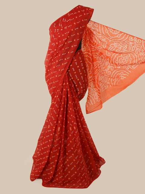 Pothys Red Printed Pure Cotton Saree