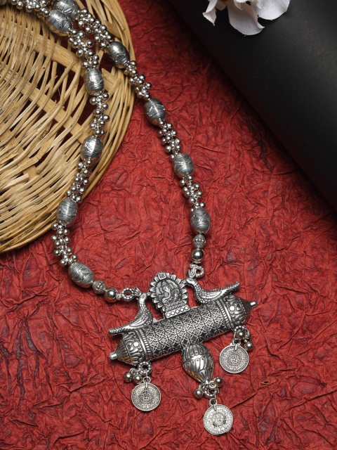NEUDIS Silver-Toned Alloy Rhodium-Plated Necklace