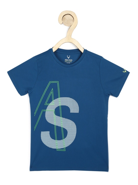 Allen Solly Junior Boys Blue Printed Round Neck T-shirt
