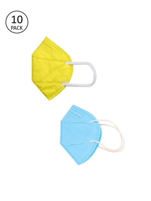 OOMPH Unisex Pack Of 10 Solid 5-Ply Reusable Anti-Pollution 200 GSM KN95 Outdoor Masks, Yellow
OOMPH Unisex Pack Of 10 Solid 5-Ply Reusable Anti-Pollution 200 GSM KN95 Outdoor Masks, Yellow
