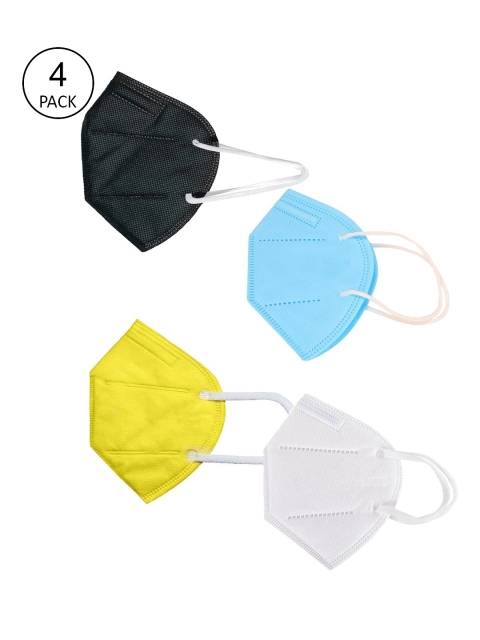 OOMPH Pack Of 4 Solid 5-Ply Anti-Pollution Reusable 200 GSM KN95 Outdoor Masks, Yellow
OOMPH Pack Of 4 Solid 5-Ply Anti-Pollution Reusable 200 GSM KN95 Outdoor Masks, Yellow