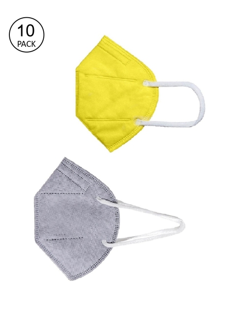 OOMPH Unisex Pack Of 10 5-Ply Reusable Anti-Pollution 200 GSM KN95 Face Masks, Yellow
OOMPH Unisex Pack Of 10 5-Ply Reusable Anti-Pollution 200 GSM KN95 Face Masks, Yellow