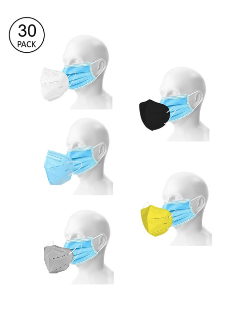 OOMPH Unisex Pack Of 25 3 Ply 70 GSM Disposable & 5 5-Ply 200 GSM KN95 Outdoor Masks, Blue
OOMPH Unisex Pack Of 25 3 Ply 70 GSM Disposable & 5 5-Ply 200 GSM KN95 Outdoor Masks, Blue