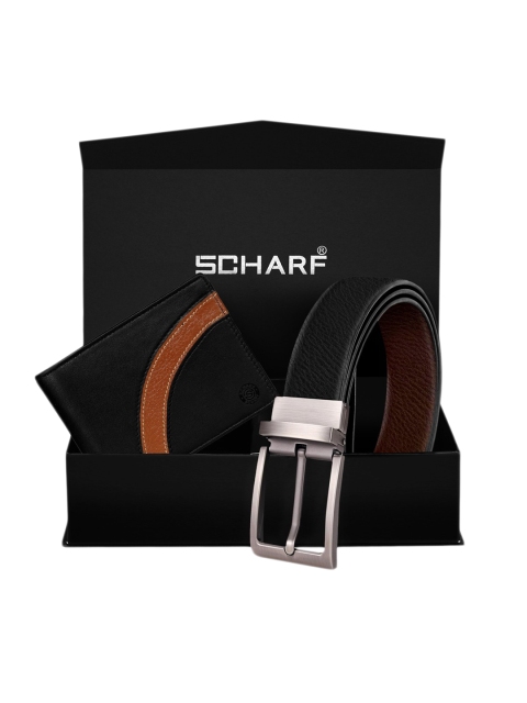 SCHARF Men Black Solid Accessory Gift Set