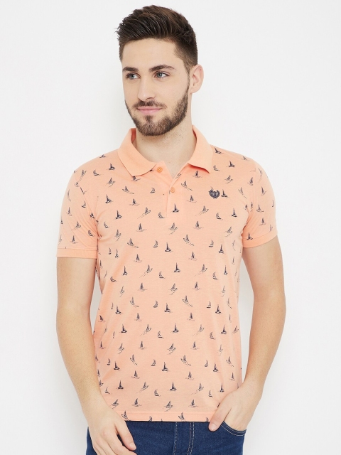 Duke Men Orange & Navy Blue Slim-Fit Conversational Print Cotton Polo Collar T-shirt
Duke Men Orange & Navy Blue Slim-Fit Conversational Print Cotton Polo Collar T-shirt
