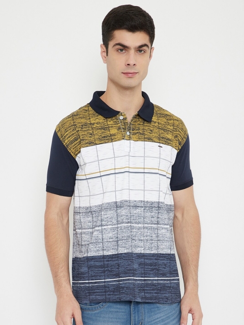 Duke Men White & Blue Checked Slim-Fit Cotton Polo Collar T-shirt with Melange Effect
Duke Men White & Blue Checked Slim-Fit Cotton Polo Collar T-shirt with Melange Effect