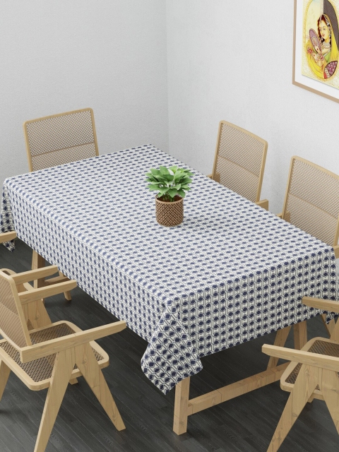 Clasiko Off-White & Navy Blue Geometric Print Cotton Rectangular 6 Seater Table Cloth
Clasiko Off-White & Navy Blue Geometric Print Cotton Rectangular 6 Seater Table Cloth