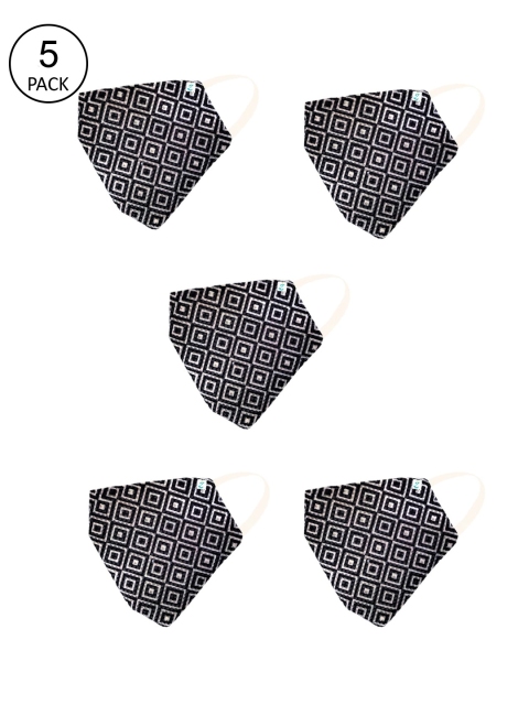 ZIYAA Unisex Pack Of 5 Black & White Printed 4-Ply Safety Shield Reusable Outdoor Protection Masks
ZIYAA Unisex Pack Of 5 Black & White Printed 4-Ply Safety Shield Reusable Outdoor Protection Masks