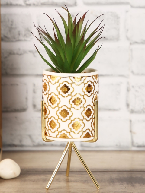 House Of Accessories Green & Cream-Coloured Artificial Flower Plant With Pot & Stand
House Of Accessories Green & Cream-Coloured Artificial Flower Plant With Pot & Stand