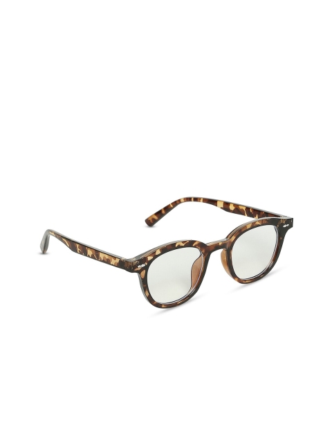 20Dresses Women Brown & Gold-Toned Abstract Full Rim Wayfarer Frames SG0415