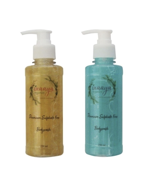 Inaaya Organics Set of 2 Pearl Gold & Bubbly Blue Body Wash Shower Gel - 250 ml each, Multi
Inaaya Organics Set of 2 Pearl Gold & Bubbly Blue Body Wash Shower Gel - 250 ml each, Multi