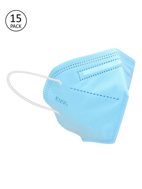 OOMPH Pack Of 15 Blue Solid 5-Ply Protective Outdoor N95 Masks