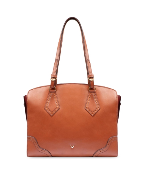 Hidesign Tan Brown Solid Leather Shoulder Bag