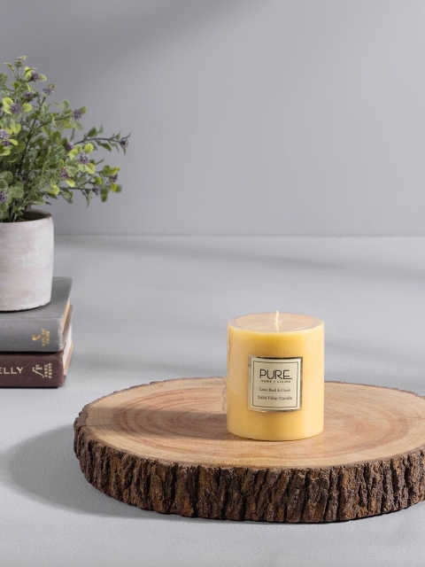 Pure Home and Living Set of 2 Mustard Yellow Lime Basil & Crush Pillar Medium Candle
Pure Home and Living Set of 2 Mustard Yellow Lime Basil & Crush Pillar Medium Candle