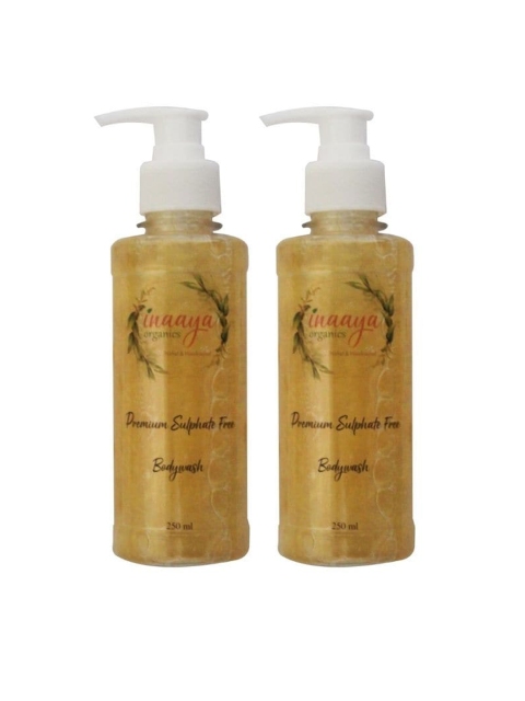 Inaaya Organics Set of 2 Bubbly Blue Body Wash Shower Gel - 250 ml each, Multi