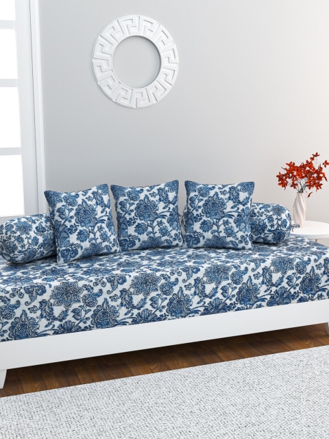 HOME AFFAIRS Set Of 6 Blue & White Printed Pure Cotton Bedsheet With Bolster & Cushion Covers
HOME AFFAIRS Set Of 6 Blue & White Printed Pure Cotton Bedsheet With Bolster & Cushion Covers