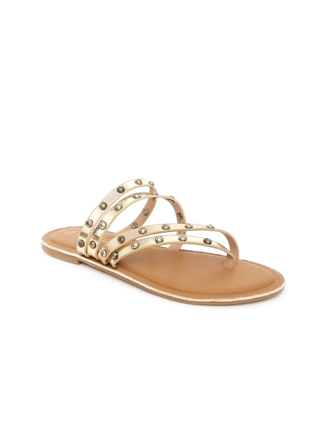 Forever Glam by Pantaloons Women Gold-Toned Embellished Leather Ethnic Flats Open Toe Flats
Forever Glam by Pantaloons Women Gold-Toned Embellished Leather Ethnic Flats Open Toe Flats