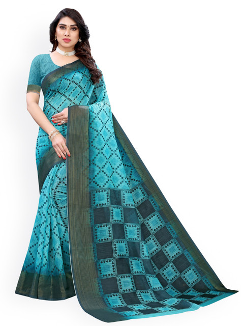 KALINI Green Printed Polycotton Saree
KALINI Green Printed Polycotton Saree