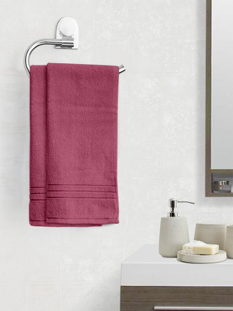 Divine Casa Set of 2 Magenta 500 GSM Hand Towels