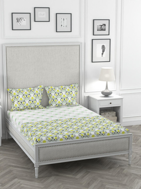 Portico New York White & Yellow Ethnic Motifs 210 TC Cotton 1 King Bedsheet with 2 Pillow Covers
Portico New York White & Yellow Ethnic Motifs 210 TC Cotton 1 King Bedsheet with 2 Pillow Covers