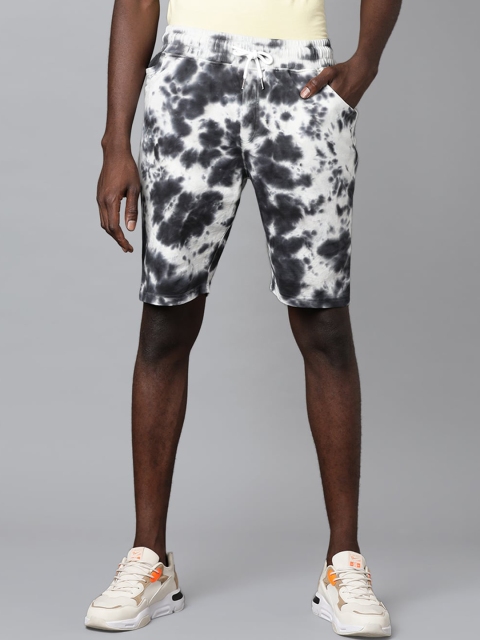 Blue Saint Men Black Printed Regular Fit Regular Shorts