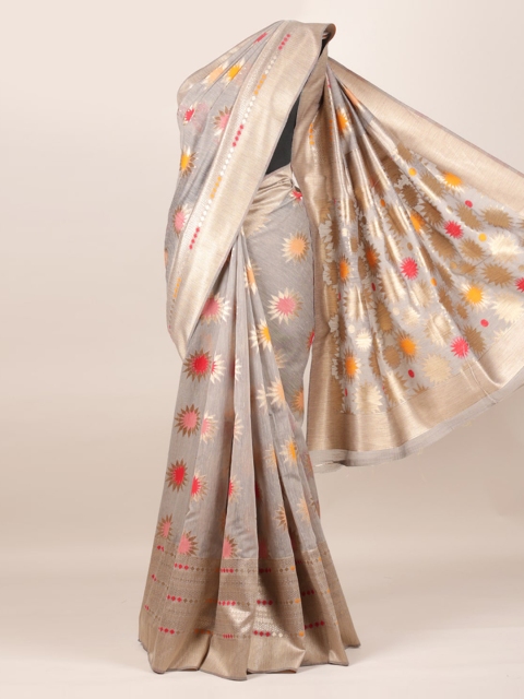 Pothys Grey Woven Design Saree